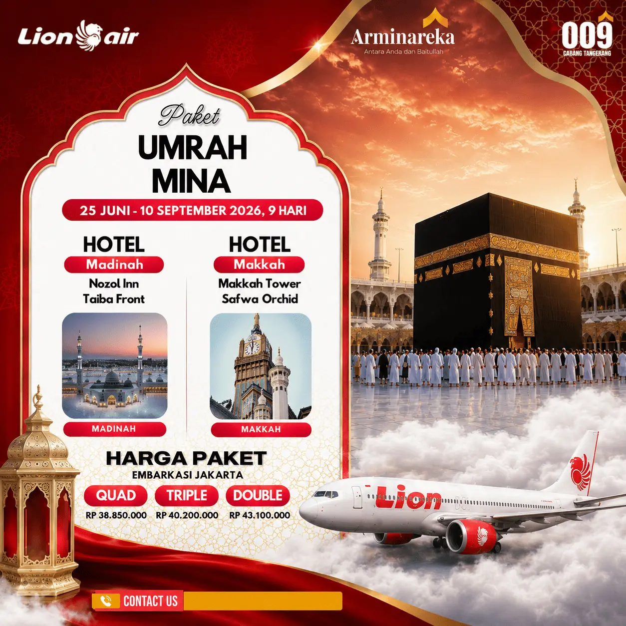 umroh mina 9 hari - lion