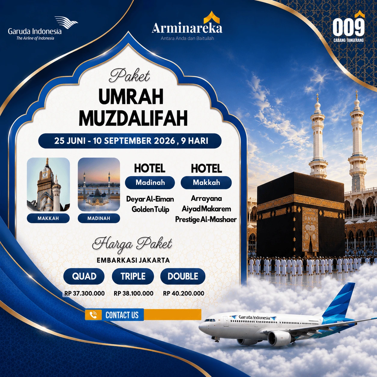 umroh muzdalifah 9 hari - garuda